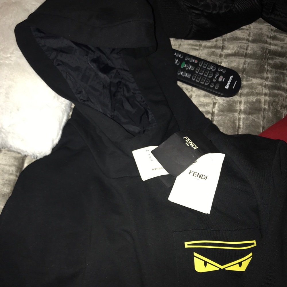 Black & Yellow Fendi Monster Hoodie